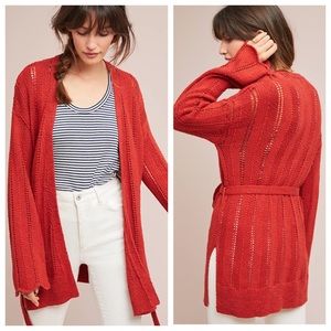 Meadow Rue Anthro Priscilla Pointelle Cardigan XS